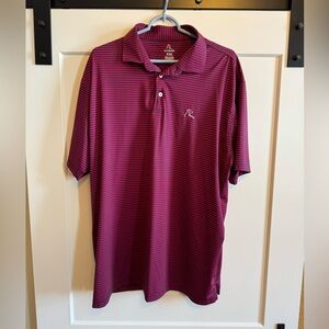 Rhoback Striped Polo - XXL - Navy/Red